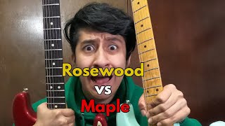 Rosewood vs Maple ¿Qué es mejor brazo de palo rosa o arce [upl. by Amahcen378]