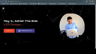portfolio website using HTML CSS  particlesjs [upl. by Ahsinawt]