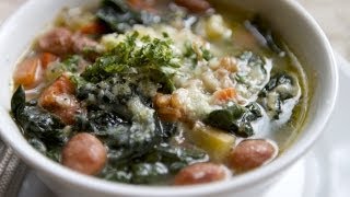 Borlotti Bean and Farro Soup with Kale  Fresh P [upl. by Henriha]