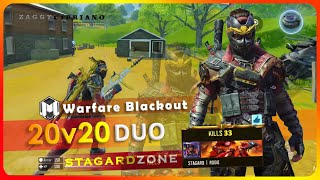 Warfare Blackout 20v20 DUO  Custom Color Graphics  iPhone 15 Pro Max Gameplay  Stagardzone [upl. by Ethelinda]