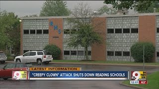 Creepy clown attacks shut down Reading schools [upl. by Cinemod]