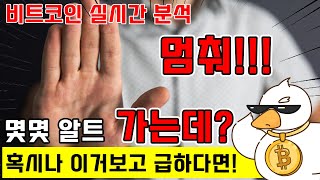 비트코인 실시간 방송 짧은 반등 떨어지는 알트코인노잼시장의 연속 [upl. by Cavil306]