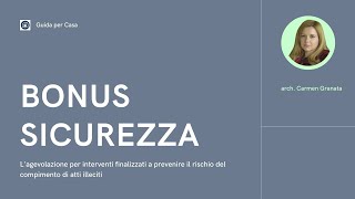 Bonus sicurezza 2024 [upl. by Anura]