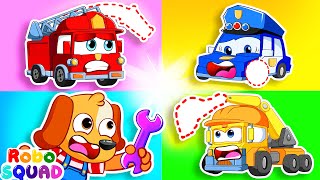 Where Is My Body Song  Lets Repair Car 😱 Nursery Rhymes  RoboSquad Kids Songs [upl. by Maunsell]