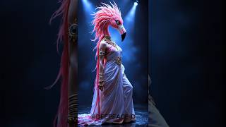 A woman dances with a Flamingo on AGT agt magic talent shorts dance performance deepface [upl. by Nodnrb]