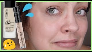 Lets Test Catrice All Matt Foundation and Liquid Camouflage Concealer [upl. by Anivad]