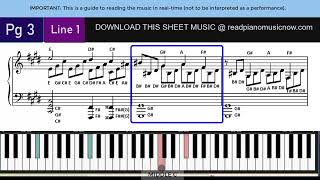 How to Play Moonlight Sonata  Sheet Music with Letters and Notes Together [upl. by Yuille]