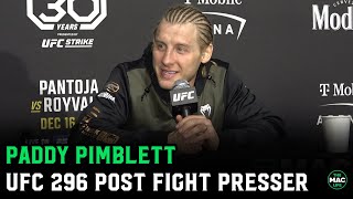 Paddy Pimblett “Colby Covington’s a piece of s” UFC 296 Post Fight Press Conference [upl. by Aicirtal]