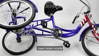 MOONCOOL 7Speed Adult Tricycle Assembly [upl. by Neehs]