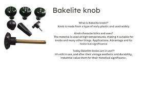 Bakelite product [upl. by Nylrem]