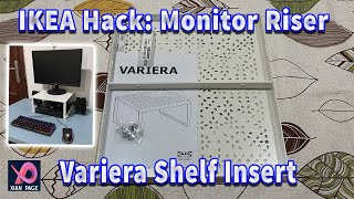 Ikea Hack LCD Monitor Riser  Variera Shelf Insert [upl. by Picco919]