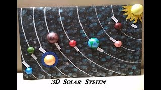 How to make 3D Solar System Model  3D Model  Project for students [upl. by Oijimer]