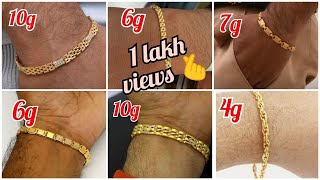 Latest and unique mens gold bracelet designs collection with weight and pricesmart girl mehareen [upl. by Arimaj]