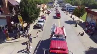 Drumright Oklahoma Oil Patch Parade 2016 Aerial View Part 1 [upl. by Isis583]