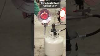 Cheap Heated Garage with Dual Propane Heater shorts [upl. by Yarehs387]