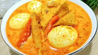 Enak Banget  Resep Sayur Tahu Telur Kuah Santan Ala Warteg  Masakan Sederhana Sehari Hari [upl. by Aryajay]