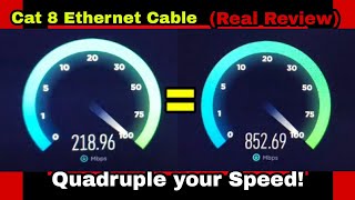 Cat 8 Ethernet Cable Real Review Quadruple your Speed [upl. by Gere]