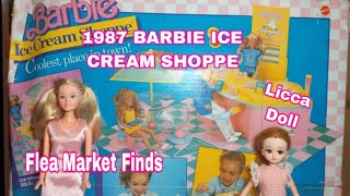 VINTAGE 1987 MATTEL BARBIE ICE CREAM SHOPPE  DOLLS  FLEA MARKET FINDS [upl. by Eleumas]