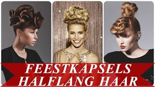 Feestkapsels halflang haar [upl. by Rendrag]