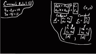 Cramers Rule with 2x2 Matrices [upl. by Alael21]