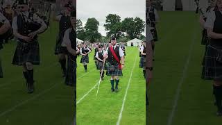 Forres pipeband marchingband play as they march off at 2024 inverness highlandgames shorts [upl. by Shuma]