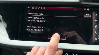 Audi A3 35 TFSi oil service reset Not inspection reset [upl. by Nylemaj]