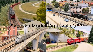 Svenska modelltåg i skala 187 över 10 olika tågsätt [upl. by Harewood683]