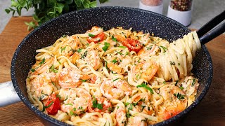 Ich habe noch nie so lecker gegessen Pasta mit Garnelen in einer cremigen Sauce [upl. by Aiek]