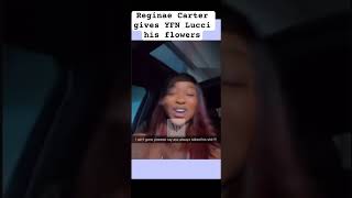 Reginae Carter gives YFN Lucci his flowers [upl. by Ellehcyar]