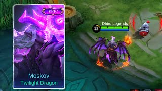 Moskov Twilight Dragon Most powerfull Skin Mobile legends [upl. by Enivid]