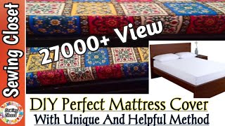 Mattress Cover  Fitted Sheet by Sewing Closet  DIY Mattress Cover at home [upl. by Hanan]