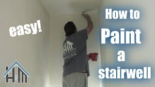 How to paint any stairwell staircase Easy Home Mender [upl. by Adiaroz552]