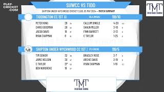 Shipton under Wychwood CC 1st XI v Tiddington CC 1st XI [upl. by Farny]