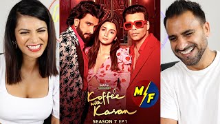 KOFFEE WITH KARAN  Season 7  Ep 1  ALIA BHATT amp RANVEER SINGH Rapid fire REACTION [upl. by Adnoek]