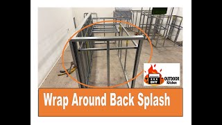 DIY Outdoor Kitchen Wrap Around back splash frame kit [upl. by Joris]