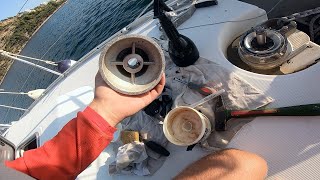 How to Service your Lofrans Anchor Windlass  Cleaning and Greasing  Vertical 1000 Wattage [upl. by Lisha289]