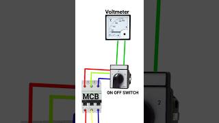 3Phase Volt Meter Wiring With Selector Switch shorts [upl. by Olimreh]