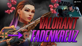 VALORANT KONSOLE FADENKREUZ SETTINGS ANPASSEN 😱 TUTORIAL CONTROLLER PS5 EINSTELLUNGEN 🔴 DerNani [upl. by Lladnew]