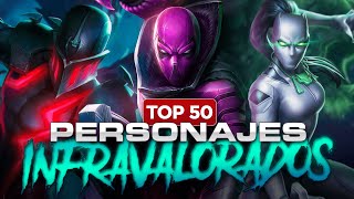 TOP 50 PERSONAJES MAS INFRAVALORADOS DE MCOC  EL PUESTO 1 ROMPE EL CODIGO DEL JUEGO [upl. by Dusa]