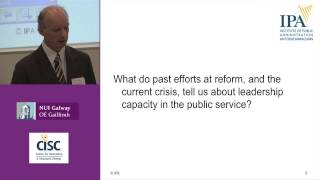 Dr Brian Cawley IPA speaking at the Leadership in the Public Service conference NUI Galway [upl. by Julian]