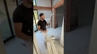 Finishing drywall Corner Bead with a Tomahawk SimcoeDrywall DrywallTips constructionhacks [upl. by Airdnazxela208]