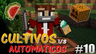 COMO HACER CULTIVOS AUTOMATICOS 13  Tutorial  Minecraft  10 [upl. by Leaj]