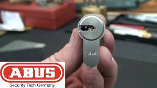 9 Abus EC850 Euro Cylinder Dimple Lock Bumped Open [upl. by Asserac252]