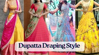 Beautiful and Stylish Dupatta Draping 2023  Dupatta Draping Style for lehenga [upl. by Amata429]