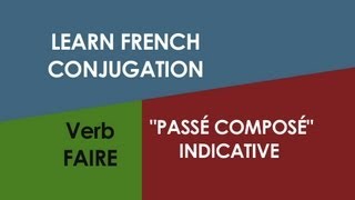 Learn French  Verbs  Verbe Faire au passé composé  to do [upl. by Asek]