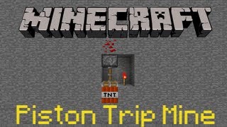 Minecraft How To Make a Piston Trip Mine [upl. by Anael]