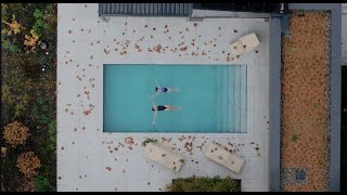 Pool with movable child safe floor and swim stream  FlussPool [upl. by Harp]