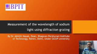 To calculate wavelength of light using diffraction grating [upl. by Erika]