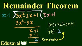 Basic concept of Remainder Theorem  Polynomials  Ch24  9th Std NCERT  Edusaral [upl. by Haram146]