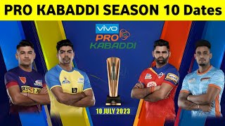 Pro Kabaddi 2023 Starting Date  Pro Kabaddi Season 10 Kab Shuru Hoga [upl. by Crotty]